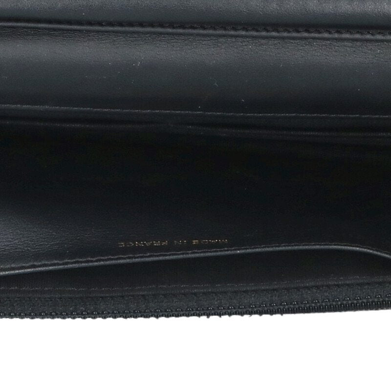 CHANEL Logo Embossed Lambskin Chain Wallet Size ONE SIZE
