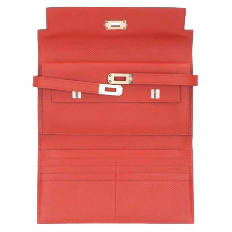 HERMES Kelly Depliant Long Grained Leather Size ONE SIZE