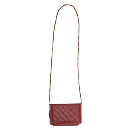 CHANEL Boy Chanel Lambskin Chain Wallet Size ONE SIZE