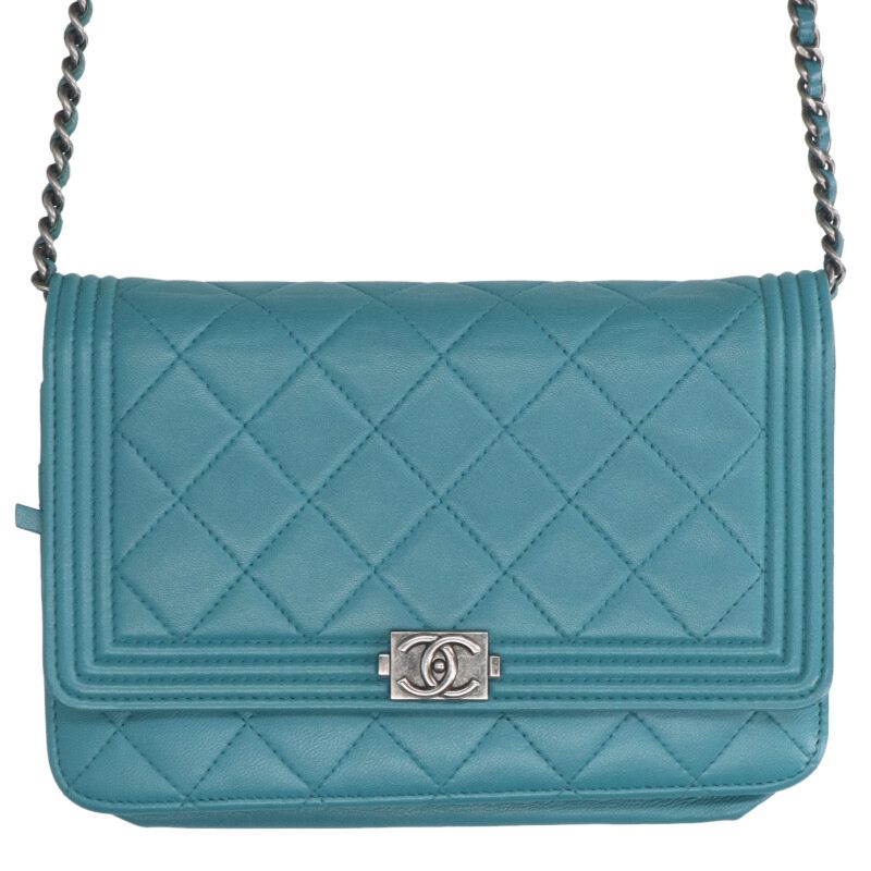 CHANEL Boy Chanel Lambskin Chain Wallet Size ONE SIZE Multi