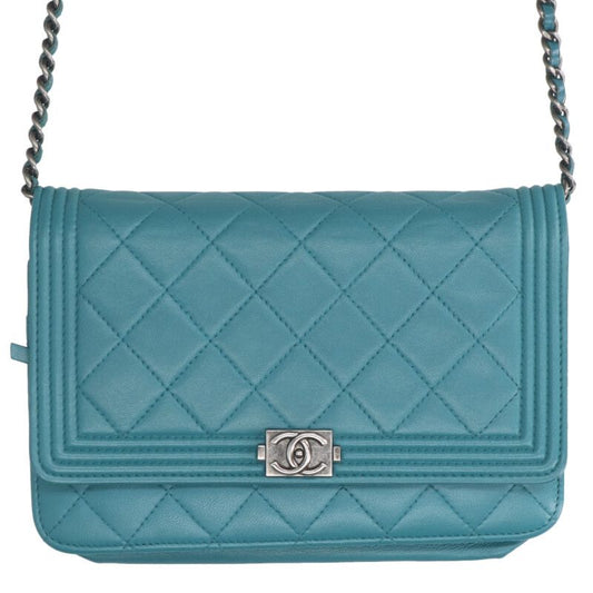 CHANEL Boy Chanel Lambskin Chain Wallet Size ONE SIZE Multi