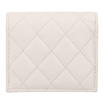 CHANEL Coco Mark Compact Small Wallet Gray Size ONE SIZE
