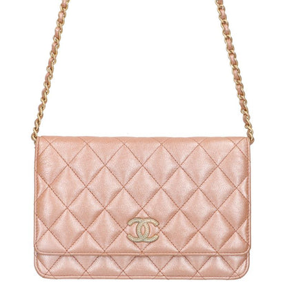 CHANEL Matelassé Lambskin Chain Wallet Size ONE SIZE Multi