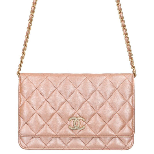 CHANEL Matelassé Lambskin Chain Wallet Size ONE SIZE Multi