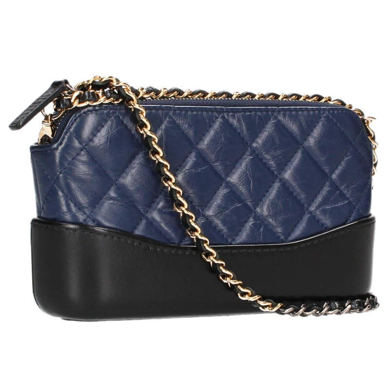 CHANEL Gabrielle Aged Calfskin Chain Wallet Size ONE SIZE