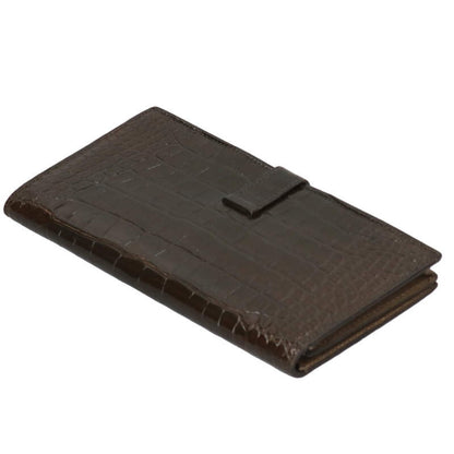HERMES Bearn Soufflet Alligator Wallet Size ONE SIZE