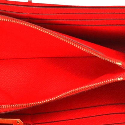 HERMES Kelly Long Wallet Veau Epsom Rouge Size ONE SIZE