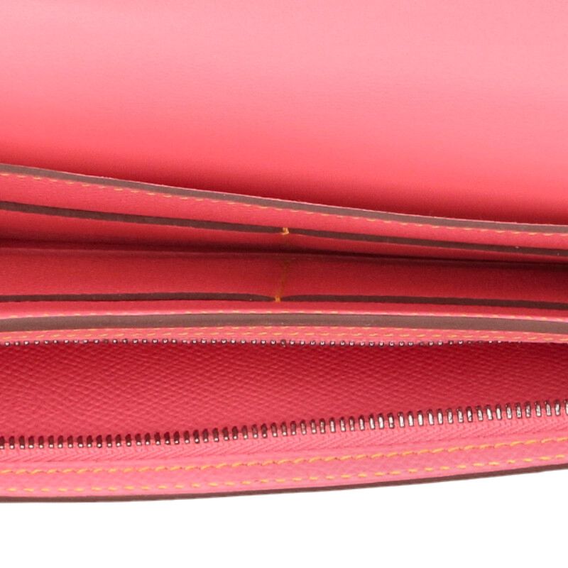 HERMES Camail Combine Long Wallet Pink/Yellow Size ONE SIZE