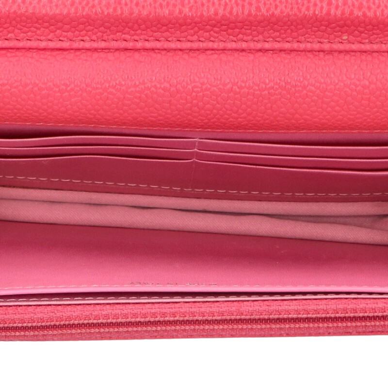 CHANEL Coco Button Caviar Skin Chain Wallet Size ONE SIZE