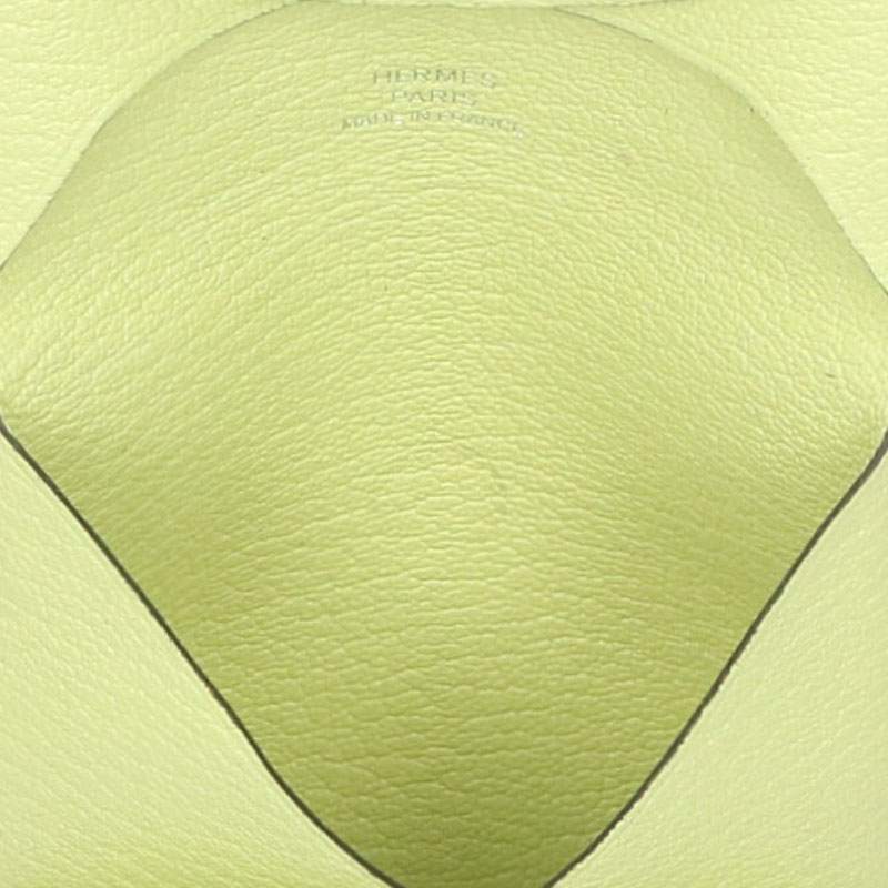 HERMES Bastia Chevre Jaune Bourgeon Coin Purse Size ONE SIZE