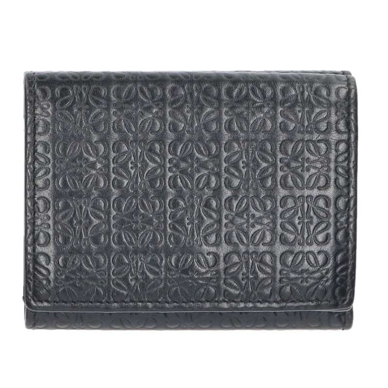 LOEWE Repeat Anagram Wallet Black Size ONE SIZE