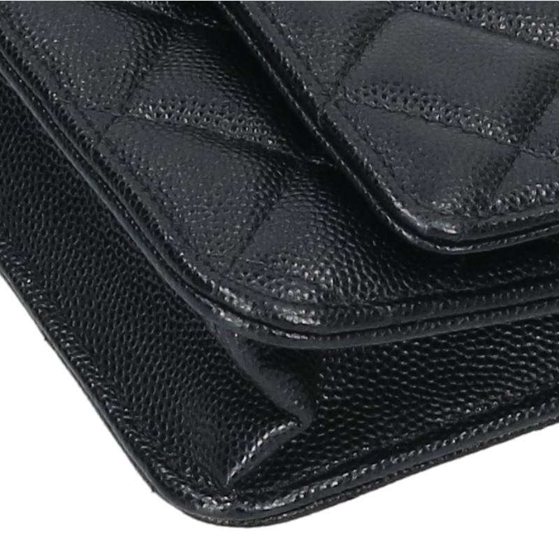 CHANEL Matelasse Caviar Skin Chain Wallet Size ONE SIZE