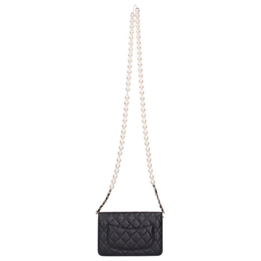 CHANEL Matelasse Lambskin Faux Chain Wallet Size ONE SIZE