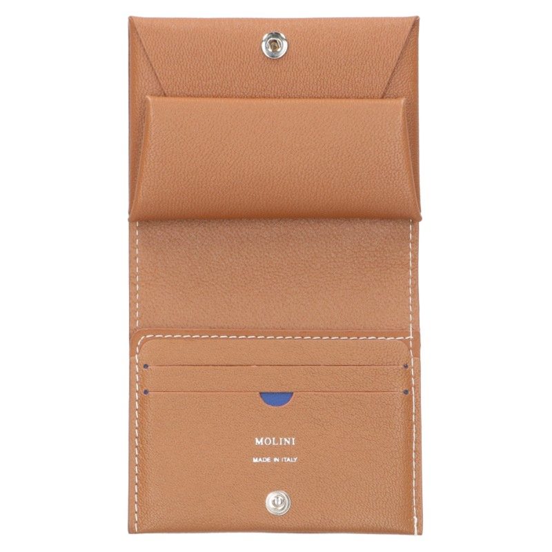 MOLINI Bifold Compact Leather Wallet Brown Size ONE SIZE