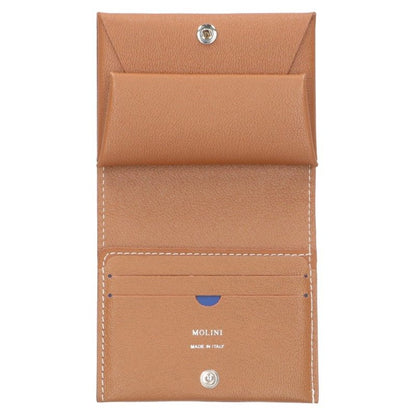 MOLINI Bifold Compact Leather Wallet Brown Size ONE SIZE