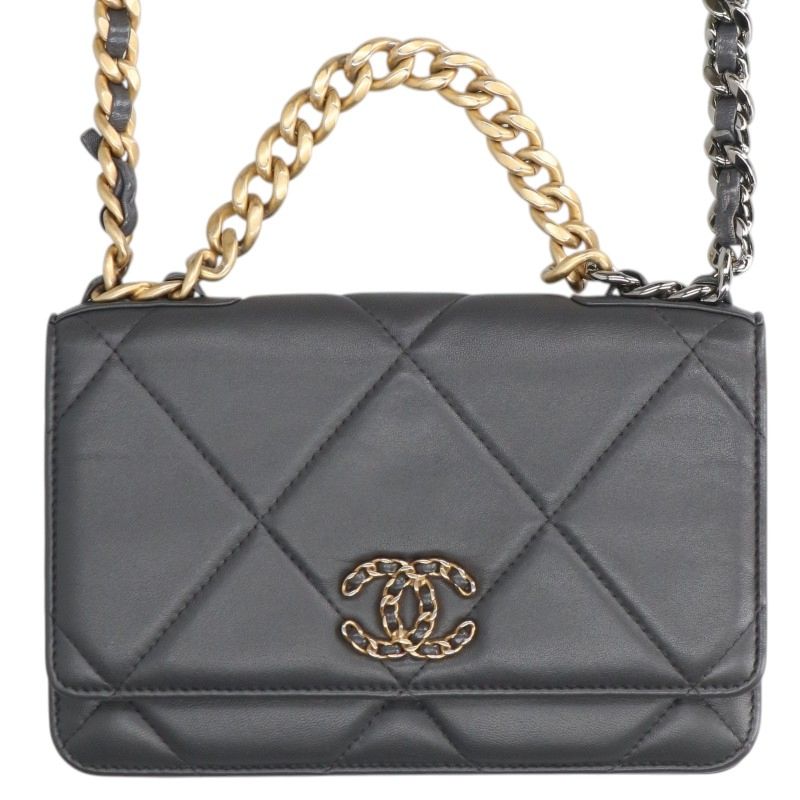 CHANEL Chanel 19 Lambskin Chain Wallet Size ONE SIZE