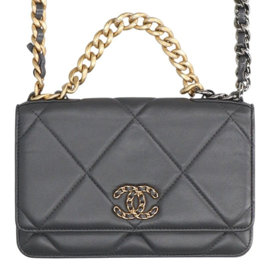 CHANEL Chanel 19 Lambskin Chain Wallet Size ONE SIZE