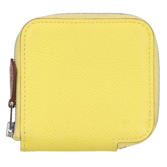 HERMES Azap Compact Mini Veau Case Yellow Size ONE SIZE