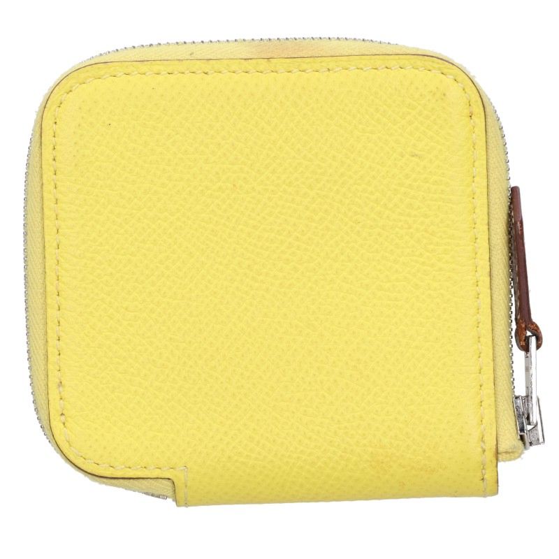 HERMES Azap Compact Mini Veau Case Yellow Size ONE SIZE