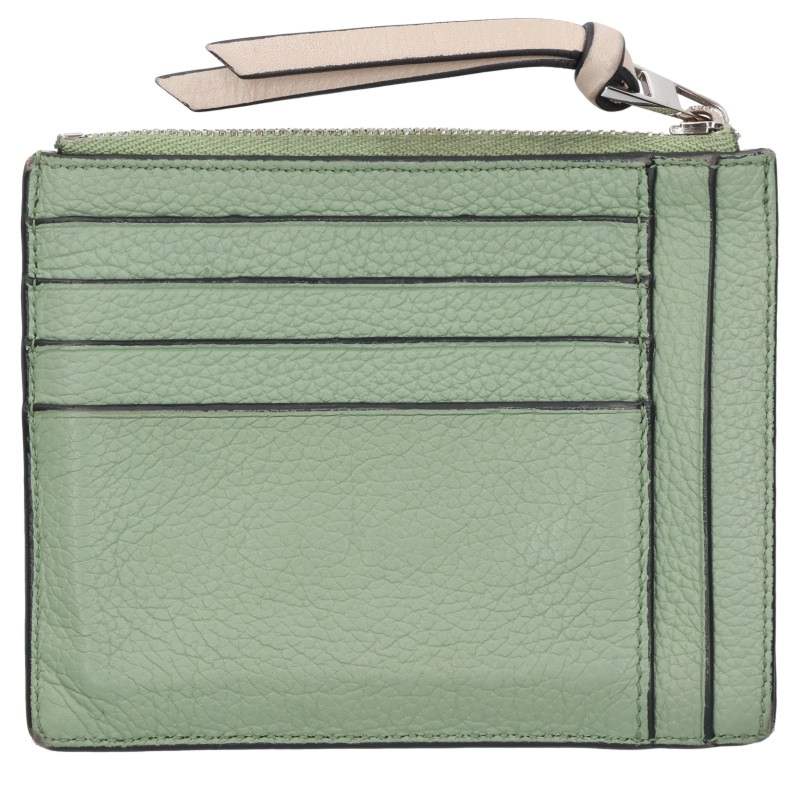 LOEWE Anagram Calfskin Square Card Coin Holder Multi