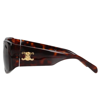 CELINE Triomphe Temple Sunglasses Brown Size ONE SIZE