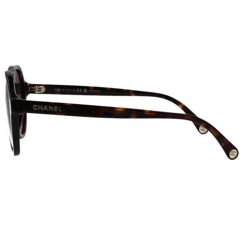 CHANEL Pilot Shape Sunglasses Brown Tone Size ONE SIZE