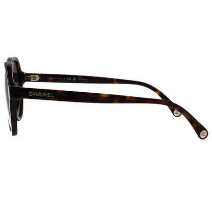 CHANEL Pilot Shape Sunglasses Brown Tone Size ONE SIZE