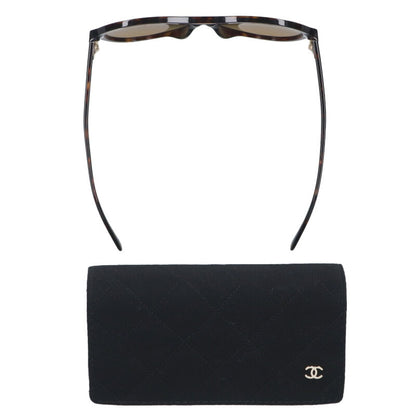 CHANEL Pilot Shape Sunglasses Brown Tone Size ONE SIZE