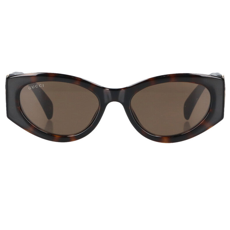 GUCCI Side GG Logo Frame Sunglasses Brown Tone Size ONE SIZE