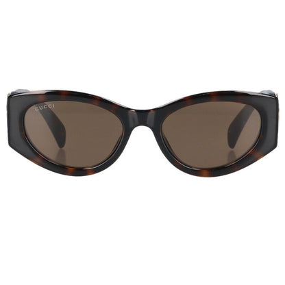 GUCCI Side GG Logo Frame Sunglasses Brown Tone Size ONE SIZE