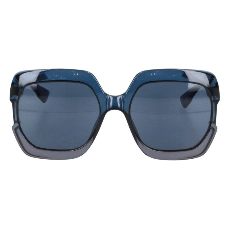 Dior Oversized Frame Sunglasses Blue & Gold Size ONE SIZE