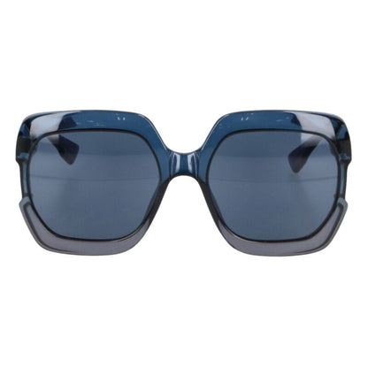 Dior Oversized Frame Sunglasses Blue & Gold Size ONE SIZE