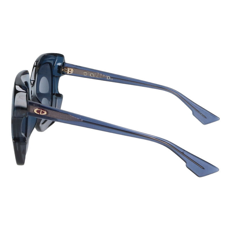 Dior Oversized Frame Sunglasses Blue & Gold Size ONE SIZE