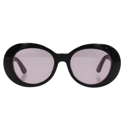 CHANEL Oval Shape Sunglasses Black Size ONE SIZE