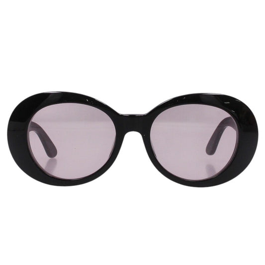 CHANEL Oval Shape Sunglasses Black Size ONE SIZE