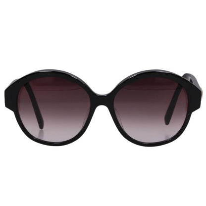 CELINE Triomphe Round Frame Sunglasses Black Gold Size 61