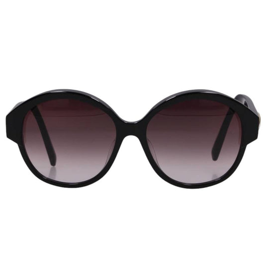 CELINE Triomphe Round Frame Sunglasses Black Gold Size 61