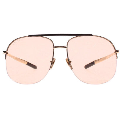 GUCCI Navigator Sunglasses Gold Size ONE SIZE