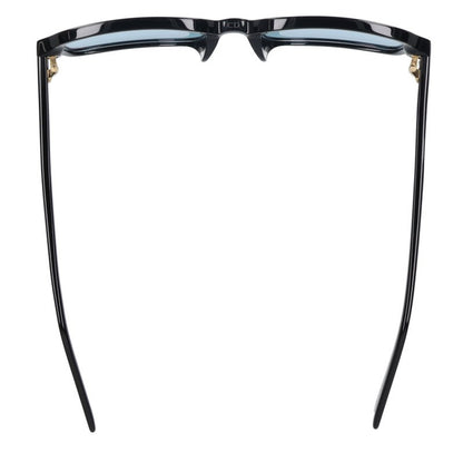 DIOR Side Logo Rectangular Shape Black Gold Sunglasses Size 55