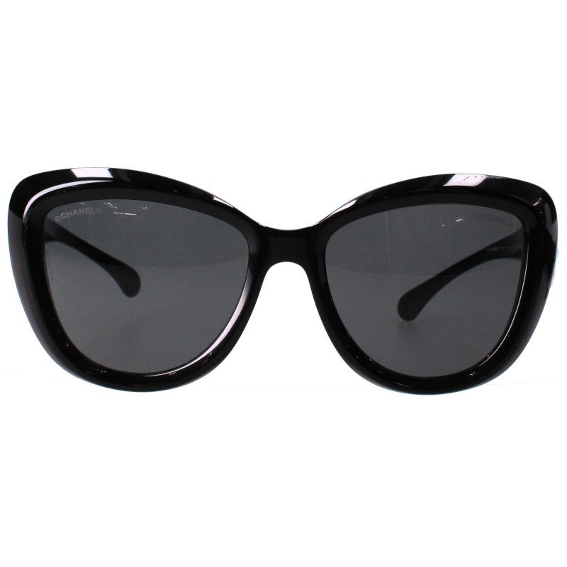 CHANEL Butterfly Sunglasses Side Heart Coco Mark Size 54