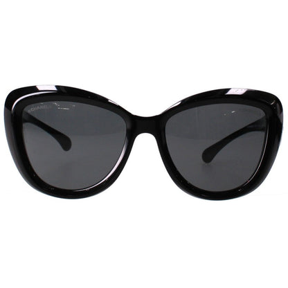CHANEL Butterfly Sunglasses Side Heart Coco Mark Size 54