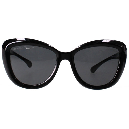 CHANEL Butterfly Sunglasses Side Heart Coco Mark Size 54
