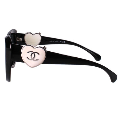 CHANEL Butterfly Sunglasses Side Heart Coco Mark Size 54