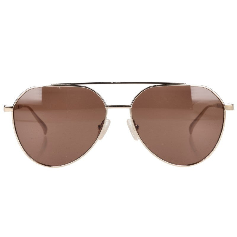 Alexander McQUEEN AM0478S Metal Sunglasses Gold Size 59