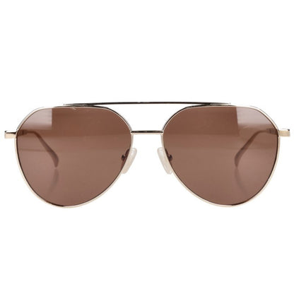 Alexander McQUEEN AM0478S Metal Sunglasses Gold Size 59