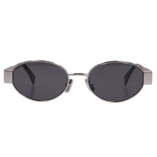 CELINE Triomphe Metal Sunglasses Silver Frame Size 54