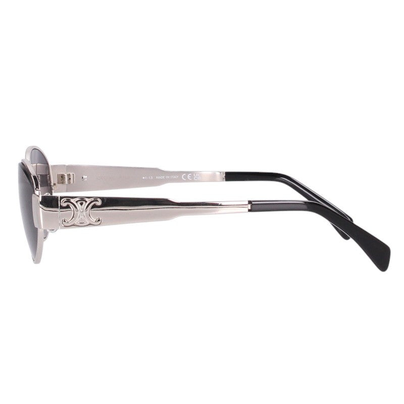 CELINE Triomphe Metal Sunglasses Silver Frame Size 54