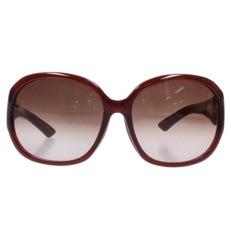 DIOR DELICACY Rhinestone Sunglasses Brown/Clear Size 60