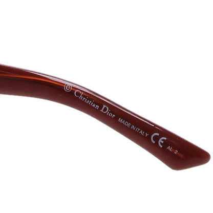 DIOR DELICACY Rhinestone Sunglasses Brown/Clear Size 60