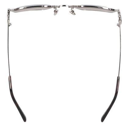 GUCCI Metal Frame Square Sunglasses Silver Brown Size 61